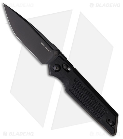 Real Steel Sacra TAC Slide Lock Knife Black G-10 (3.31" Black)