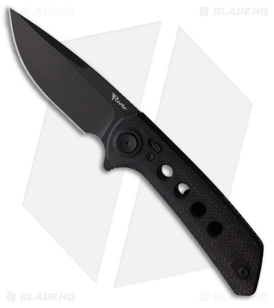 Reate PL-XF Pivot Lock Knife Black Canvas Micarta + Black G-10 Liner (3.4" PVD)