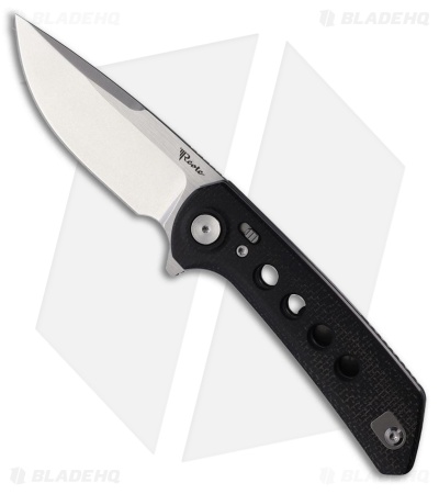Reate PL-XF Pivot Lock Knife Black Canvas Micarta + Black G-10 Liner (3.4" SW)