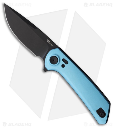 Reate PL-XF Pivot Lock Knife Blue Aluminum (3.4" Black PVD)