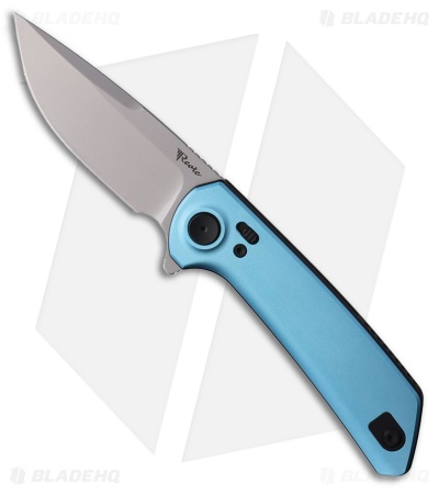 Reate PL-XF Pivot Lock Knife Blue Aluminum (3.4" Stonewash)