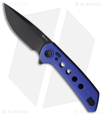 Reate PL-XF Pivot Lock Knife Blue G-10 (3.4" Black PVD Nitro-V)
