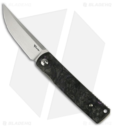 Reate Bushido Liner Lock Knife Titanium + Dark Matter Purple FC (2.8" Satin)