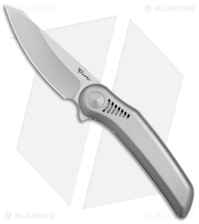 Reate Knives Gent 9 Flipper Frame Lock Knife Light BB Titanium (3.3" Satin)
