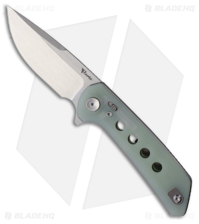 Reate PL-XF Pivot Lock Knife Jade G-10 (3.4" Stonewash Nitro-V)
