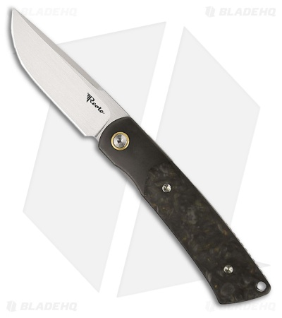 Reate Tribute Liner Lock Knife Titanium + Dark Matter FatCarbon (2.8" Satin)
