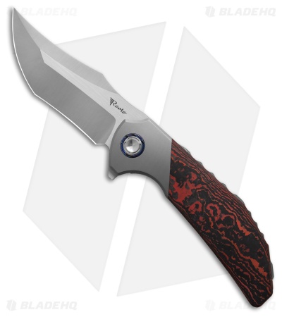 Reate Tiger Liner Lock Knife Ti/Fat Carbon Lava Flow (3.7" Satin)