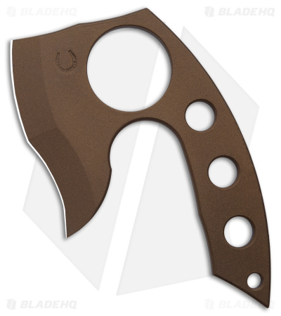 Red Horse Knife Works MAXE-Micro Axe Fixed Blade Knife D2 Bronze (2.5" Bronze)