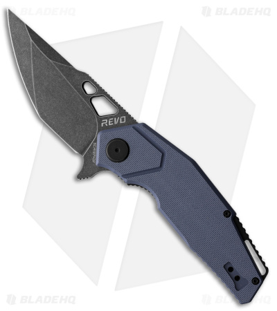 REVO Berserk Frame Lock Knife Gray G-10 (3.4" Black SW)