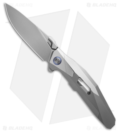 Rike Knife Shadow S Liner Lock Knife Gray Titanium (3.7" Satin M390)