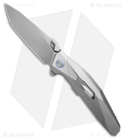 Rike Knife Shadow T Liner Lock Knife Gray Titanium (3.7" Satin M390)