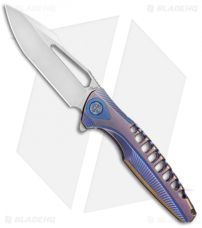 Rike Knife Thor5 Frame Lock Knife Purple/Blue Titanium (3.75