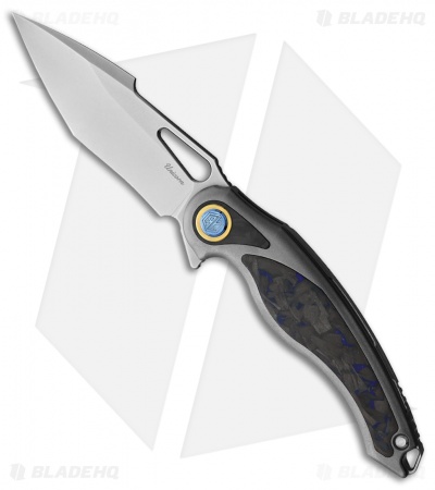 Rike Knife Unicorn Frame Lock Knife Ti/Blue CF (3.14