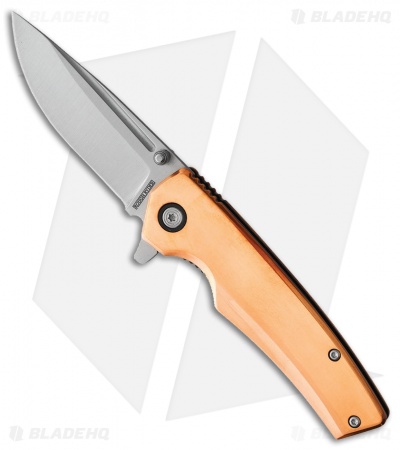 Rough Ryder Copper Drop Point Flipper Liner Lock Knife Copper (3.75" Satin)