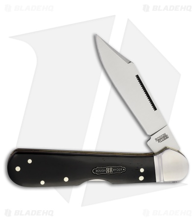 Rough Ryder Bearhead Copperhead Knife 3.75" Black Pakkawood RR2563