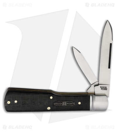 Rough Ryder Bearhead Reserve Gunstock Knife 3.75" Basketweave Pakkawood RR2570