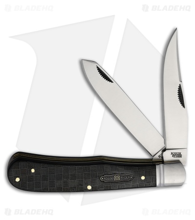 Rough Ryder Reserve Trapper Knife 4.12" Basketweave Pakkawood RR2560