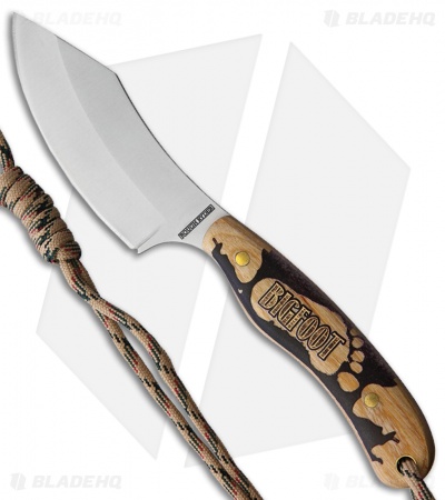 Rough Ryder Big Foot Hunter Sheepsfoot Fixed Blade Knife Wood (3.25" Satin)