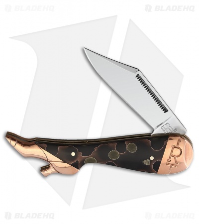 Rough Ryder Lady Leg Knife 3.25" Copper Swirl Acrylic RR2061