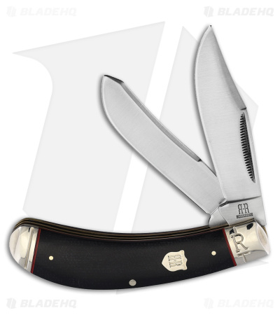 Rough Ryder Bow Trapper Knife 4.12" Black Micarta RR2379