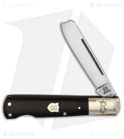 Rough Ryder Razor Knife 3.75" Black Micarta RR2381