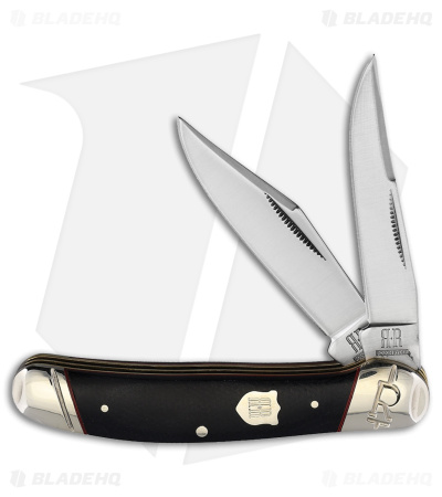 Rough Ryder Stockman Knife 3.5" Black Micarta RR2385