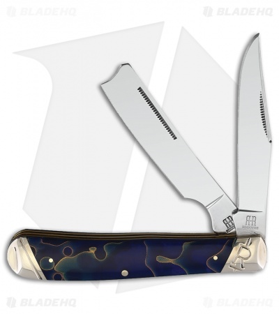 Rough Ryder Trapper Knife 4.12" Blue Celestial RR2071
