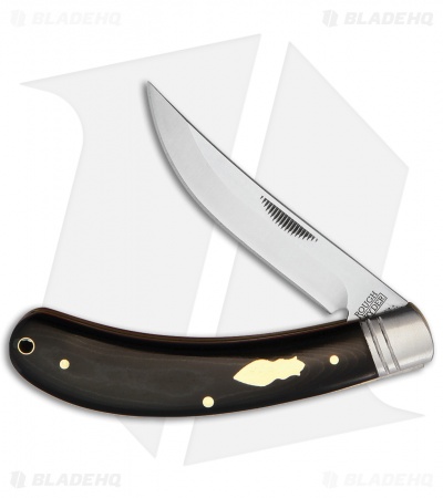 Rough Ryder Bow Trapper Knife 3" Black Micarta
