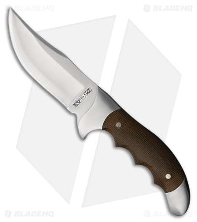 Rough Ryder Tater Skin Rogue Fixed Blade Knife Brown Burlap Micarta (3.5" Satin)