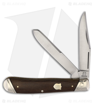 Rough Ryder Tater Skin Trapper Knife 4.12" Burlap Micarta RR2330