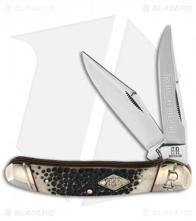 Rough Ryder Copperhead Knife 3.75" Buckshot Bone RR2289