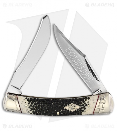 Rough Ryder Moose Knife 4.5" White Buckshot Bone RR2320