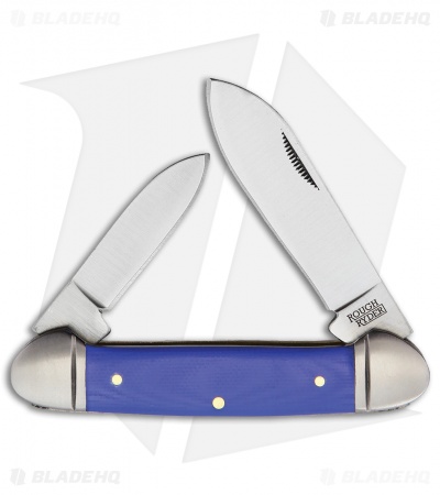 Rough Ryder Canoe Pocket Knife 2.5" Blue G-10