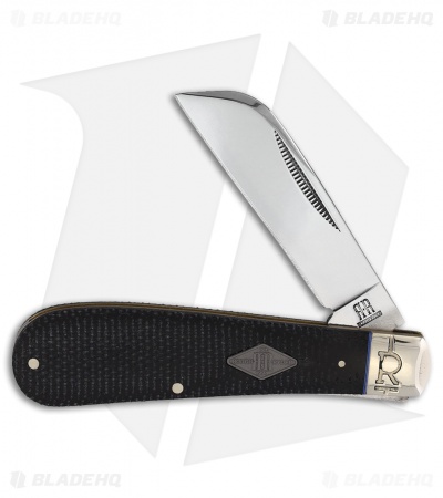 Rough Ryder Classic Carbon II Half Hawk Knife 3.75" Black Micarta