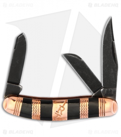 Rough Ryder Copper Wire Series Sowbelly Knife 4.12" Black SW RR1830