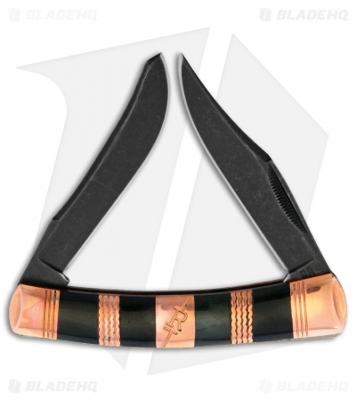 Rough Ryder Moose Knife 4.5" Black Bone/Copper RR1829