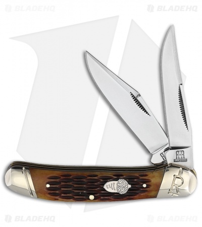 Rough Ryder Copperhead Knife 3.75" Amber Jigged Bone RR2288