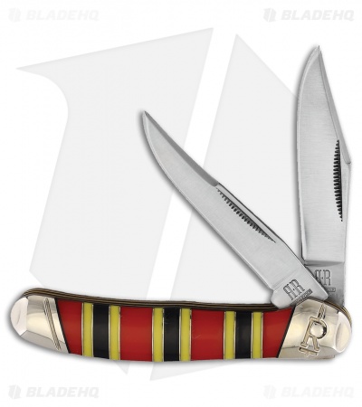 Rough Ryder Copperhead Knife 3.75" Black/Red/Yellow "Coral Snake" RR2280