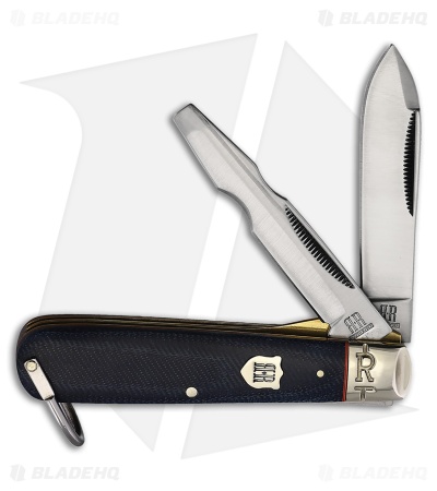 Rough Ryder Electrician's Knife Knife 4.1" Blue Denim Micarta RR2345