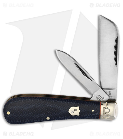 Rough Ryder Half Hawk Knife 2.75" Denim Micarta