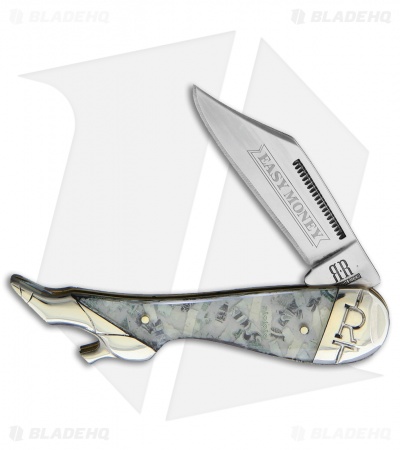 Rough Ryder Lady Leg Knife 3.25" "Easy Money" Acrylic RR1887