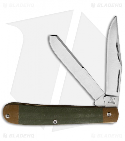 Rough Ryder Trapper Knife 4.12" Green Polymer RR2086