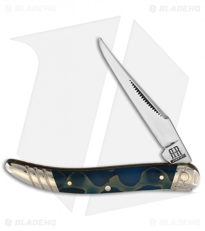 Rough Ryder Toothpick Knife 3" Blue Swirl Polymer RR2070