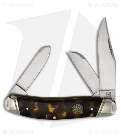 Rough Ryder Sowbelly Knife 4.12" Brown Tortoise Shell Polymer RR2449