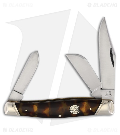 Rough Ryder Stockman Knife 3.5" Brown Tortoise Shell Imitation RR2439