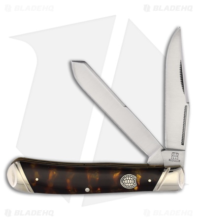 Rough Ryder Trapper Knife 4.12" Brown Imitation Tortoise RR2453