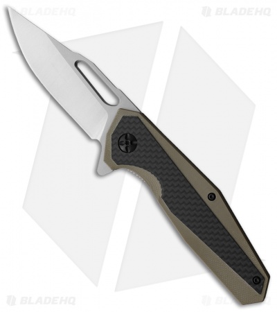 Rough Ryder Liner Lock Liner Lock Knife Carbon Fiber/Tan G-10 (3.25" Satin)