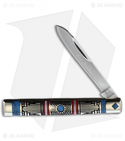 Rough Ryder Doctor's Knife 3.75" Blue Old Southwest RR1758