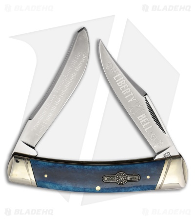 Rough Ryder Moose Knife Patriot Series 4.25" Blue Smooth Bone RR2513