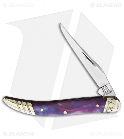 Rough Ryder Toothpick Knife 3" Purple Swirl Acrylic RR2148